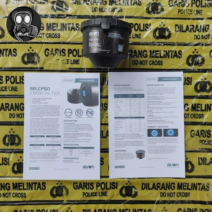 Milcf50 Avon Filter Gas Mask Blue Indicator System