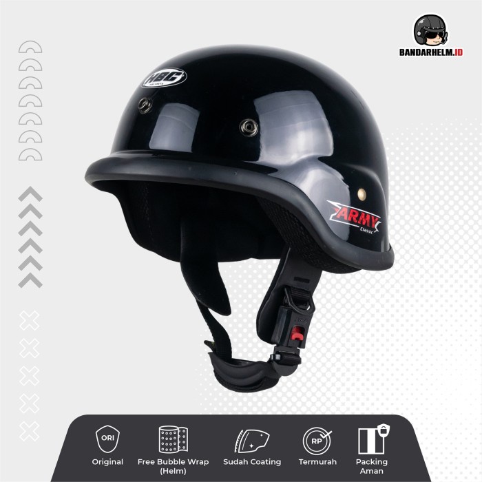 Helm Chip Hbc Army Black Glossy Sudah Sni