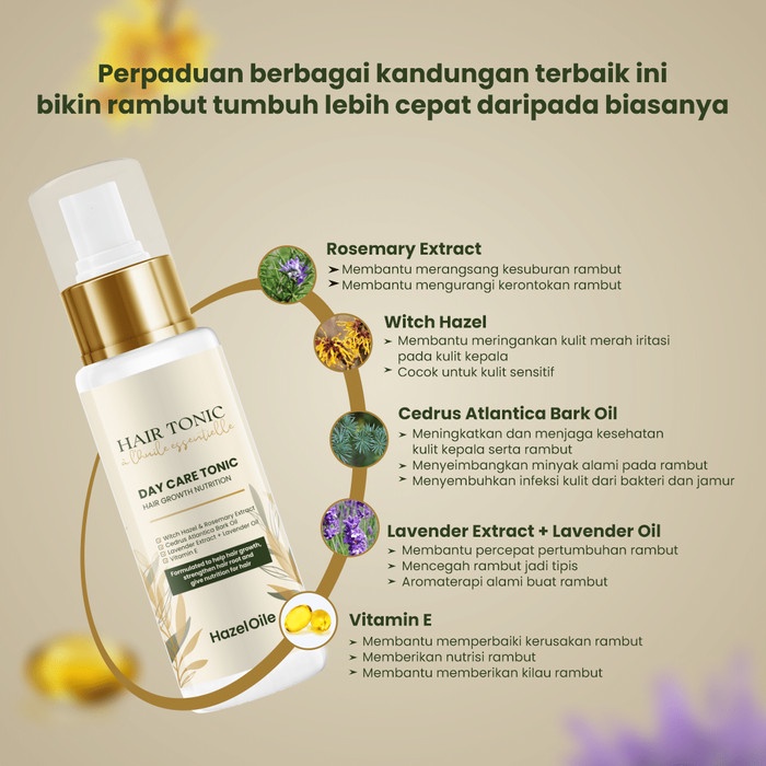 Promo Terbatas Hazeloile Hair Tonic Hazeloile Day Care Tonic Perawatan Rambut Botak P Aman