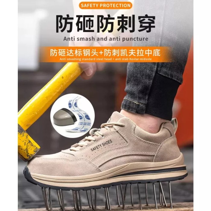 Sepatu Sneakers Safety Pria Sport Sepatu Safety Casual Pria Sporty