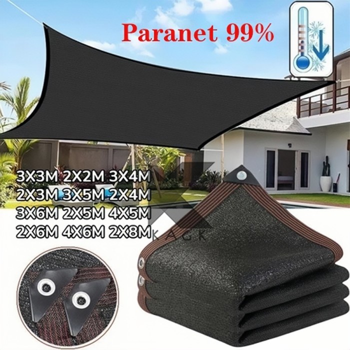 PARANET 90% Lebar 2/3/4 Meter Jaring Paranet Nylon Anti Panas Enkripsi