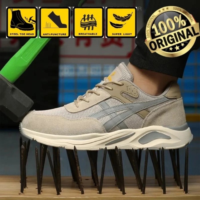 Sepatu Safety Boots Shoes Import Pria/Wanita Model Sneaker Uk 36-46 -
