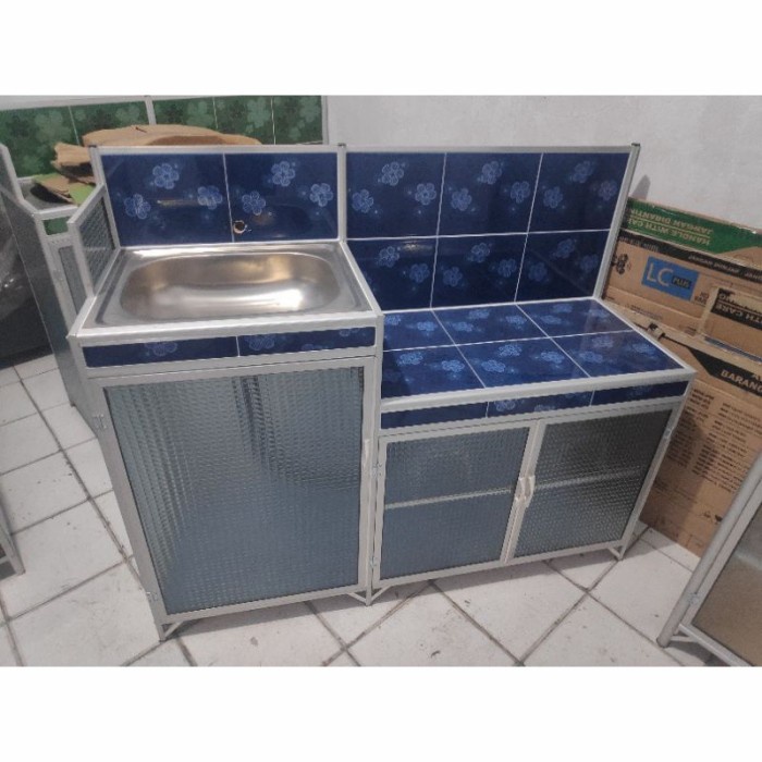 PROMO meja kompor wastafel rak kompor wastafel meja cuci piring rak kompor