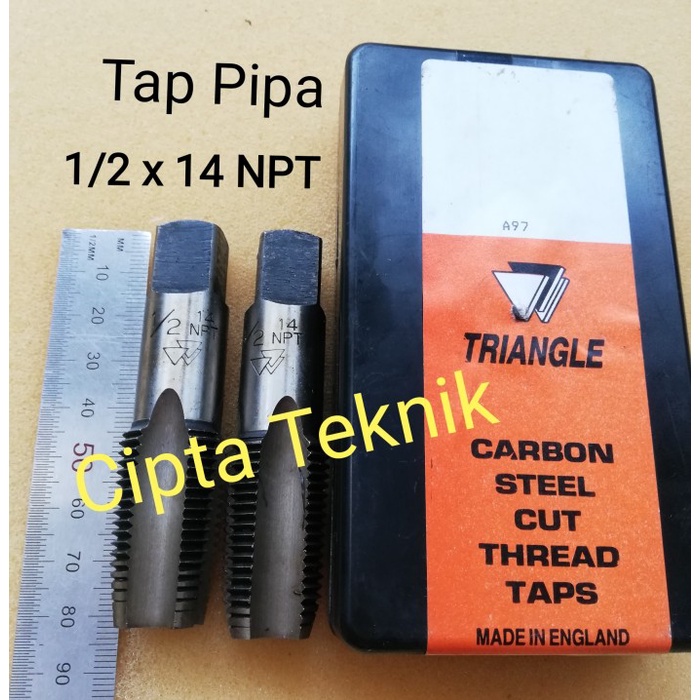 Hand Tap Pipa 1/2"Inchi X 14 Npt Triangle - Tap Pipa 1/2"X14 Npt