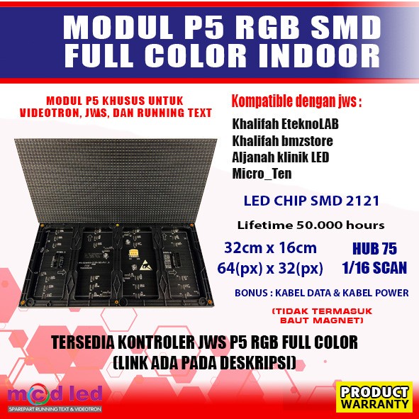 HARGA DISC - LED PANEL MODUL MODUL P5 RGB SMD FULL COLOR INDOOR