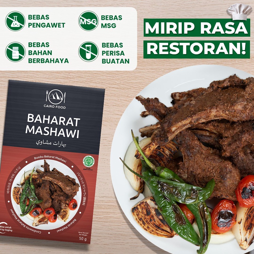 

Bumbu Baharat Mashawi Premium Untuk Profesional - Cairo Food