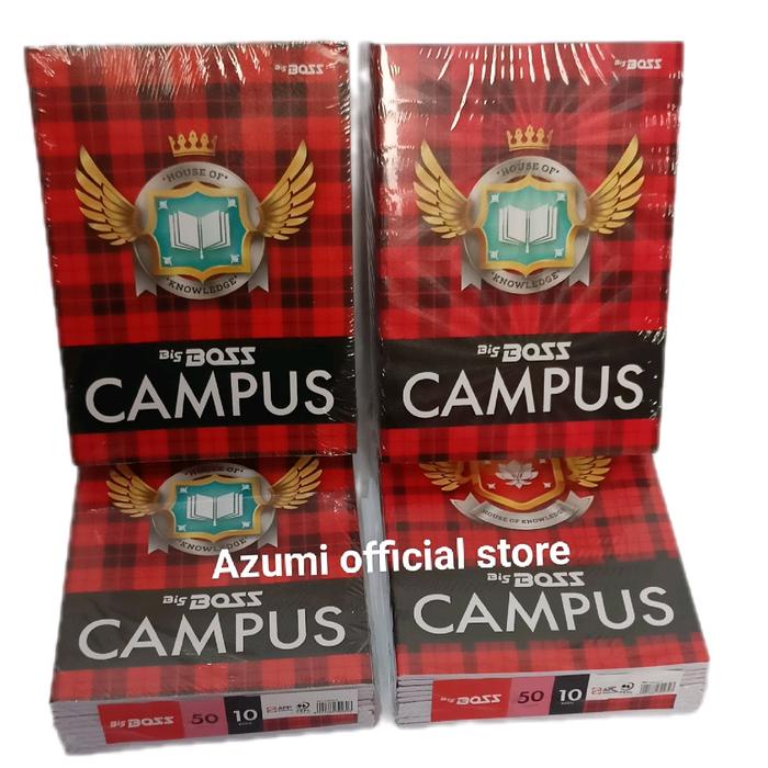 

Buku Tulis Bigboss Campus 50 Lembar 1 Pack Isi 10 Pcs/Murah Sekolah