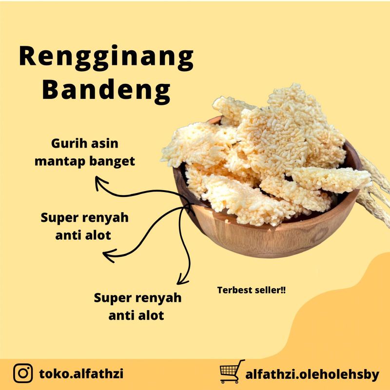 

OLEH-OLEH SURABAYA RENGGINANG BANDENG KENJERAN 250GR