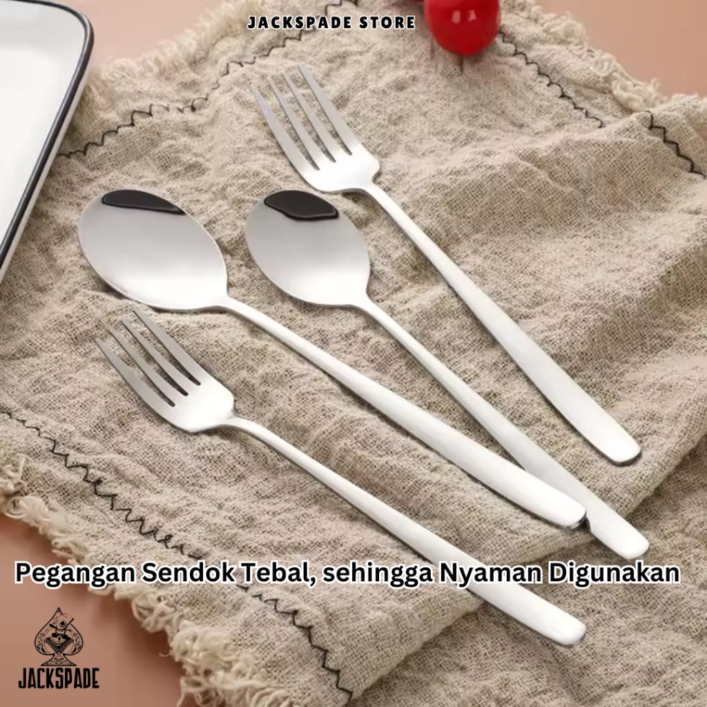 Kejar Promo Sendok Garpu Korea Stainless Set Lengkap - Alat Makan Sujeo Tebal Lusinan