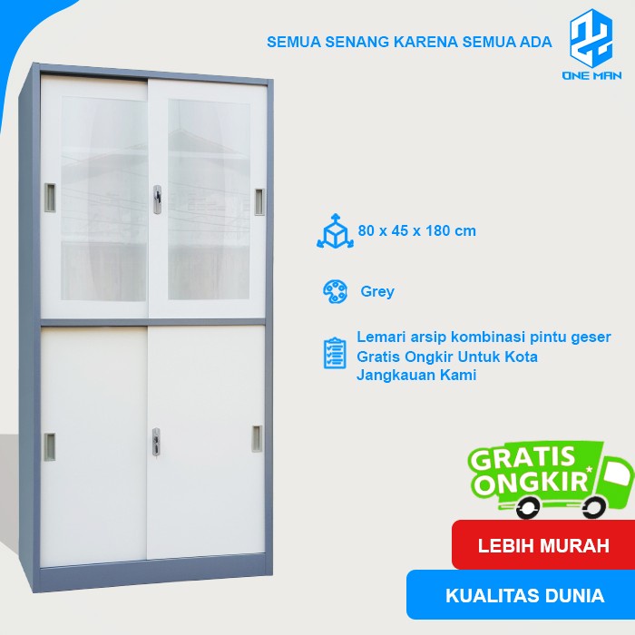 

Lemari Arsip Besi Kombinasi Filling Cabinet - Kombinasi Sliding Door