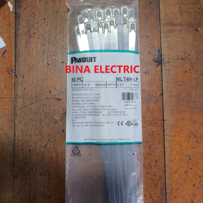 

Kabel Ties Stainless Panduit Mlt4H-Lp 7.9X360Mm Ties Stainless 36Cm