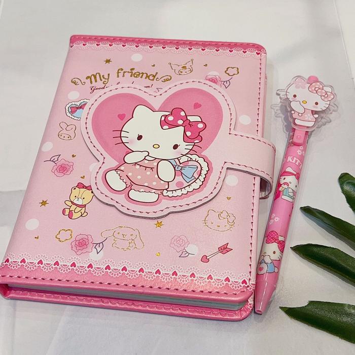 

Notebook 2In 1 Buku Tulis Anak Magnet Buku Memo Dan Pen Kuromi Cinnamoroll Melody Hello Kitty
