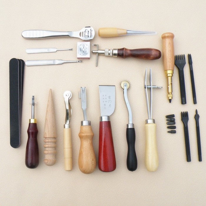 

Set Alat Kerajinan Kulit Diy 18 In 1 Leather Tool Set Junetree - Wa134