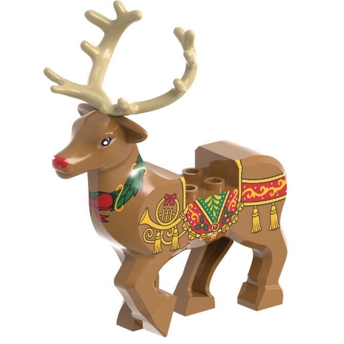 Christmas Santa Rudolph Red Nose Reindeer Deer Rusa Natal Action Figure Mini