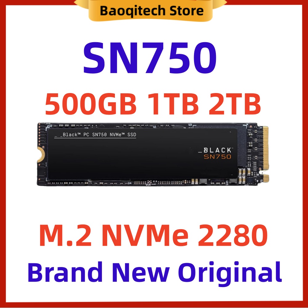 VID SSD SN850 2TB 1TB PCIE 4.0  M.2 NVME 2280 SN750 500G 1T 2T PCIE 3.0 Black Disk Solid State Drive