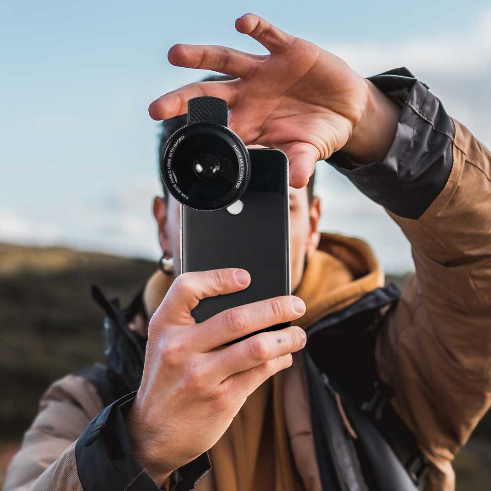 Baru Hansun Lensa Smartphone 2In1 Wide Angle 0.6X Macro 15X