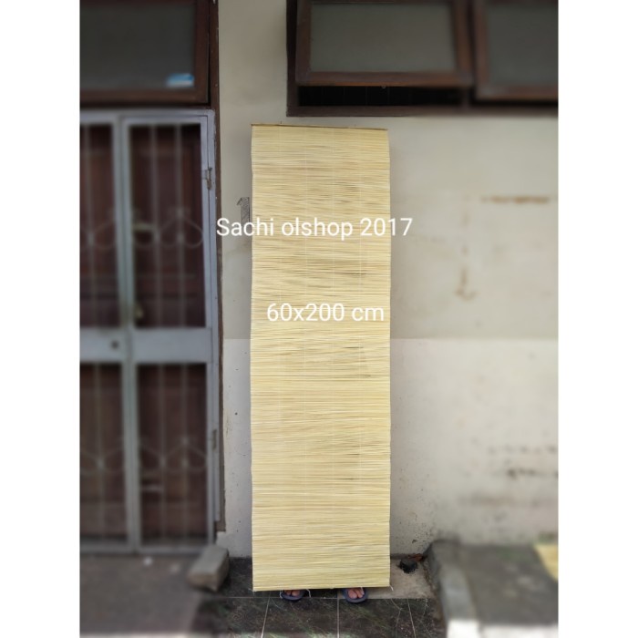 Tirai bambu putih 60x200 cm