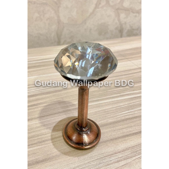 Hook Gorden Minimalis Kristal Mewah Silver Bronze Putih Hitam Premium