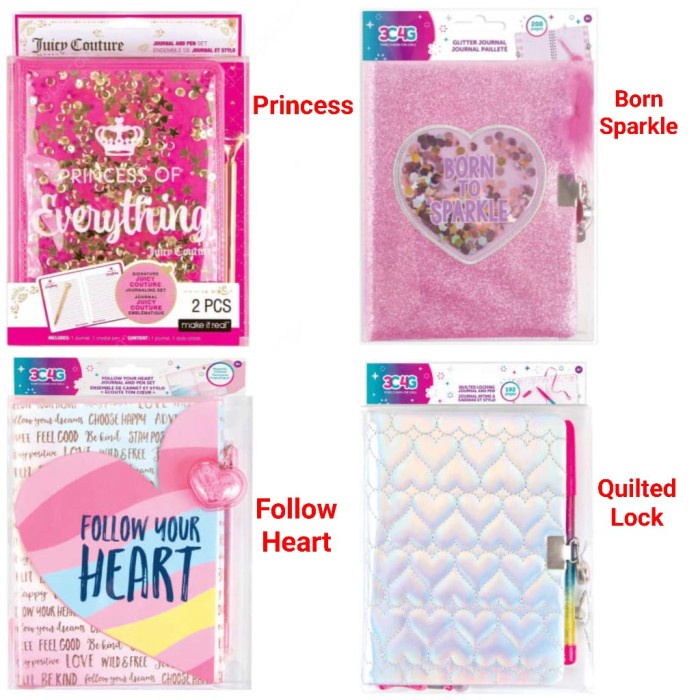 

Make It Real Buku Diary Juicy Couture Princess Born Heart Quilted Lock
