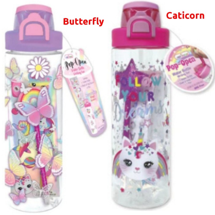 

Botol Minum Anak Pop Open Water Bottle Writing Fun + Sticker Hot Focus
