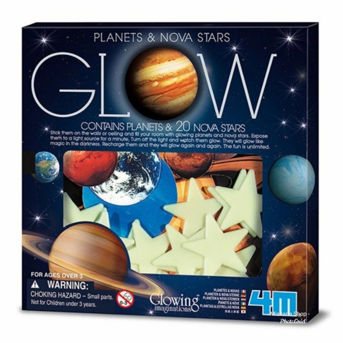

4M Sticker Glow In The Dark Planets Supernova Langit-Langit Rumah