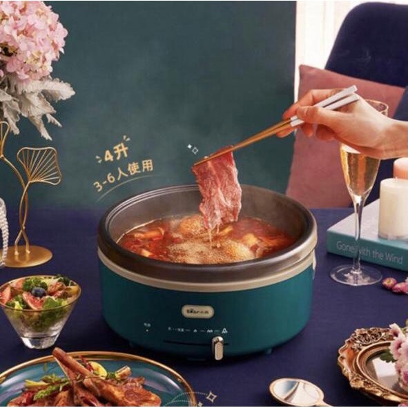 BEAR ELECTRIC HOTPOT 4 LITER PANCI SHABU SUKIYAKI STEAMBOAT GRILL