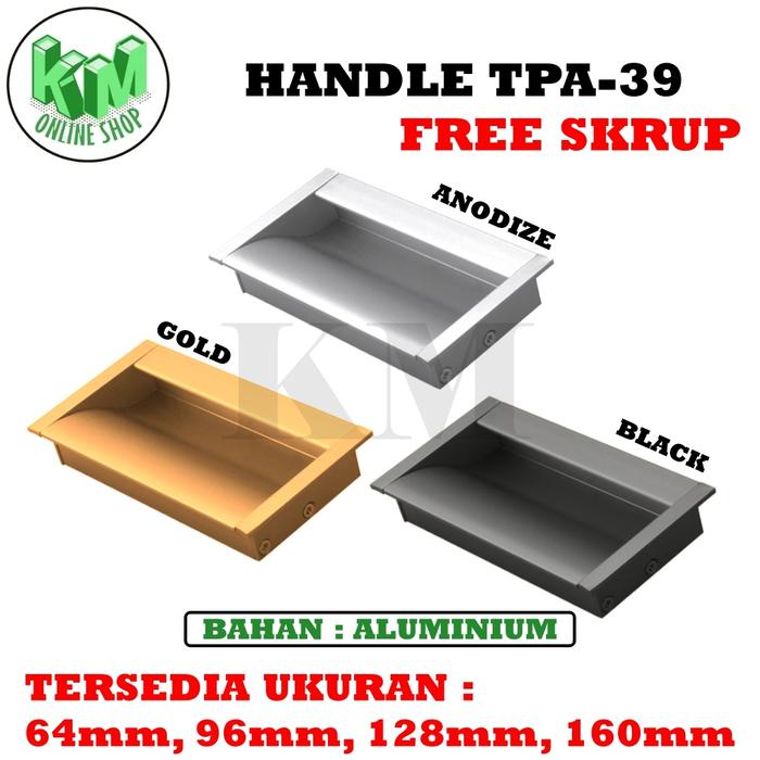 TARIKAN LACI TANAM / HANDLE LACI TANAM TPA 39 BLACK DAN GOLD HUBEN