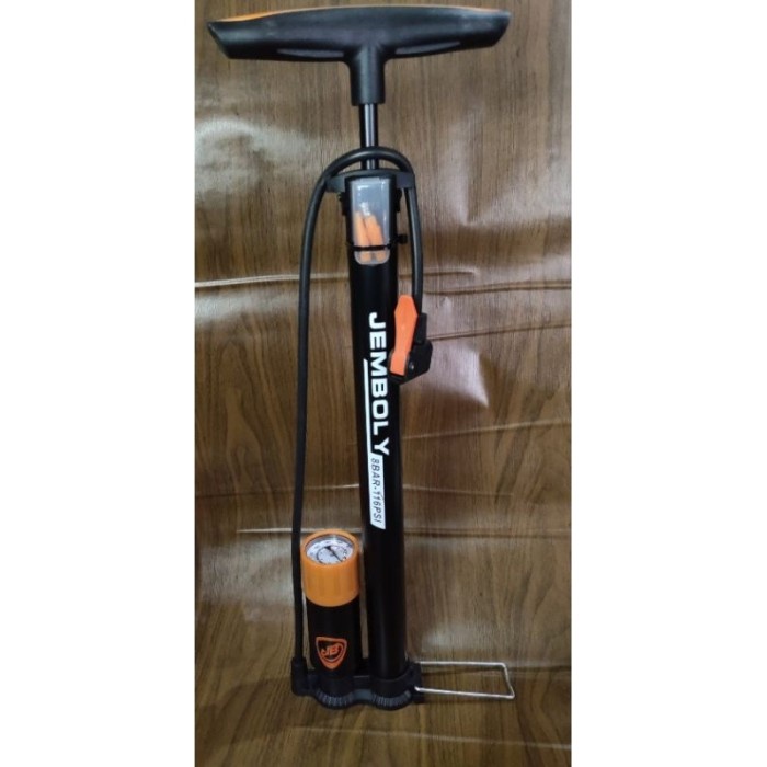 Flashshow POMPA ANGIN TABUNG METERAN SEPEDA DAN MOTOR JEMBOLY ALOY