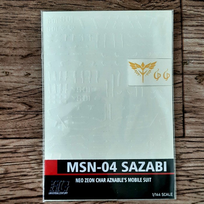 Flashshow Water Slide Decal Gundam Sazabi HG RG 1/144 Arisu Decal