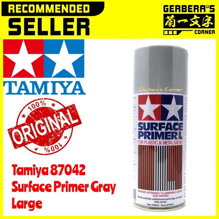 

Flashshow Tamiya Surface Primer Gray Large 87042 Cat Airbrush Gundam Spray Can