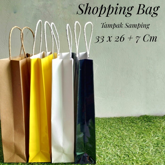 

Flashshow Paper Bag Polos / Shopping Bag / Goodie Bag 26 x 33 +7cm