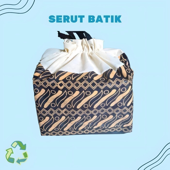 

Flashshow Tas kain serut batik dus kotak nasi pernikahan ukuran 22 x 22 1 pcs