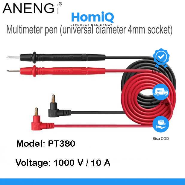 HomiQ ANENG Kabel Digital Multimeter Tespen Silicone Rubber Wire 10A 1000V - PT830