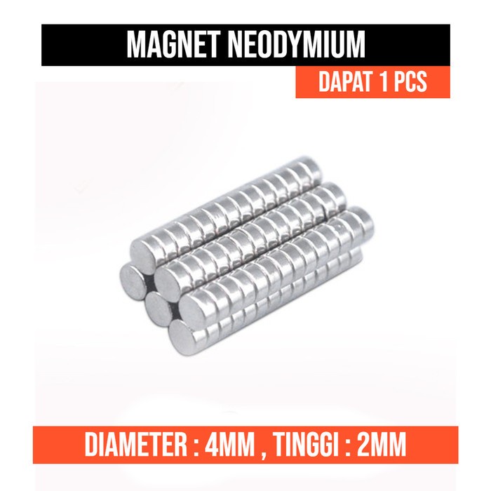 Flashshow Magnet 4x2 mm Neodymium 4x2mm Silinder 4mm x 2mm N52 4 mm 2 mm Kuat