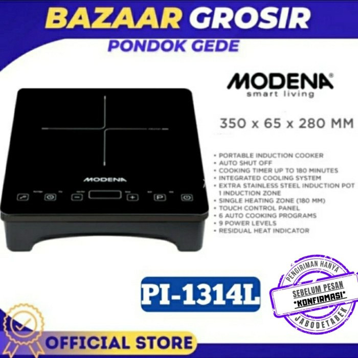 MODENA KOMPOR PORTABLE INDUCTION PI1314L PI-1314L ESENTE