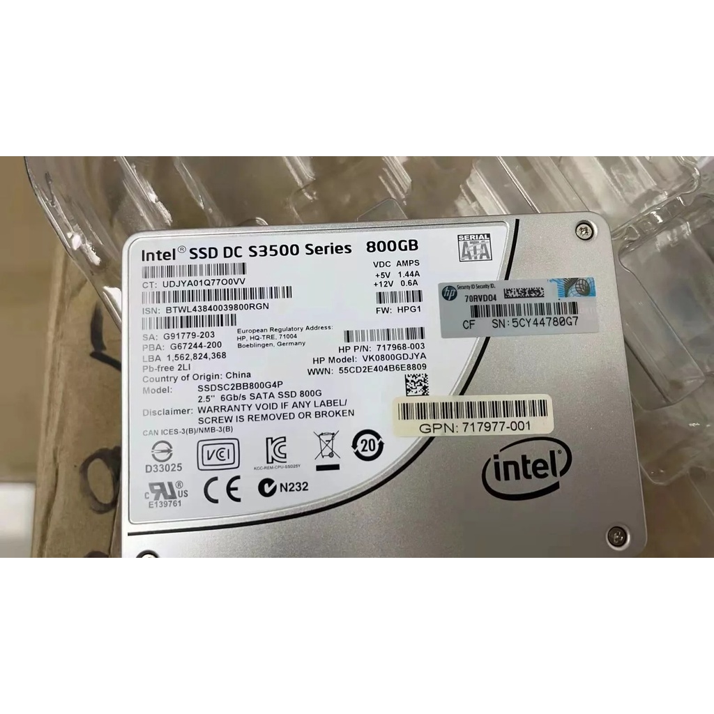 MCC Intel SSD DC S3500 Series SSDSC2BB800G4 800GB 6G SATA 2.5" Solid State Drive SSD