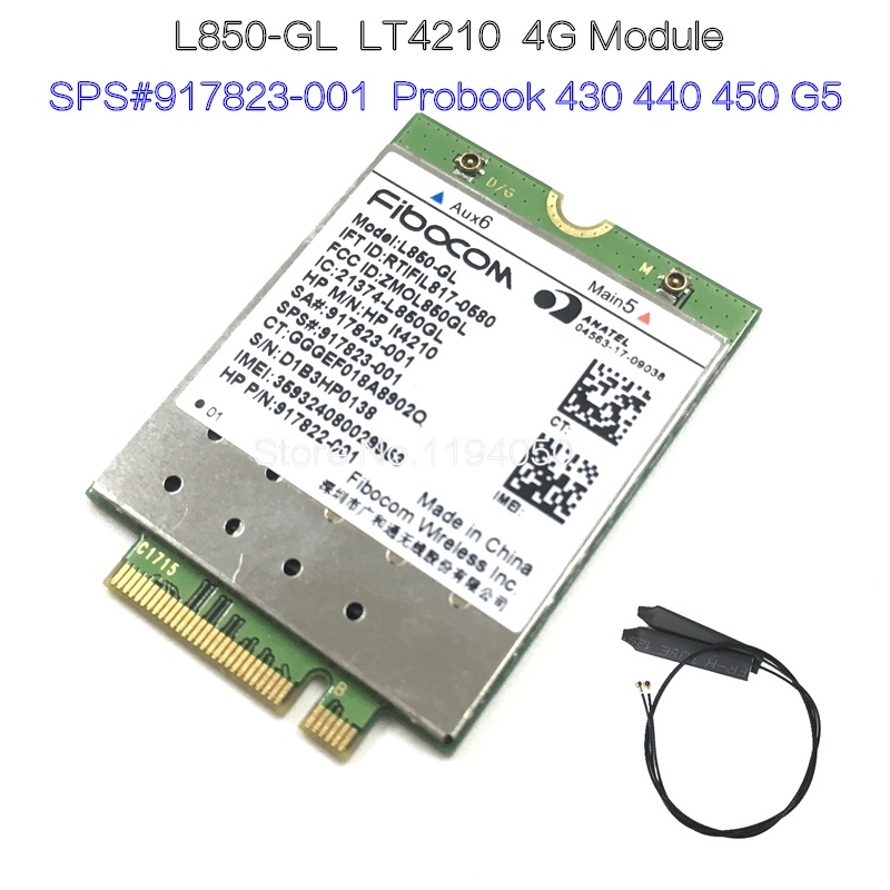 MCC WDXUN L850-GL LT4210 SPS#917823-001 for ProBook 430 440 450 G5 Notebook  FDD-LTE TDD-LTE 4G Card