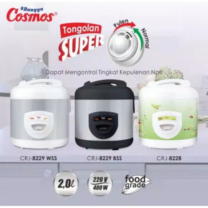 COM COSMOS 2L RICE COOKER COSMOS CRJ8228/ CRJ 8229 / CRJ-8229