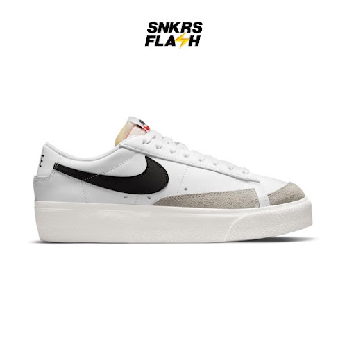NIKE Blazer Low Platform White Black Sepatu Sneakers Wanita  - DJ0292101 - Size 40