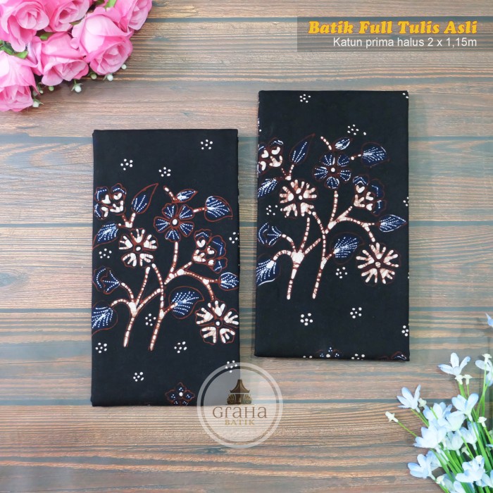 Kain Batik Tulis Asli Katun Bahan Batik Bakaran Pria Wanita Gambir
