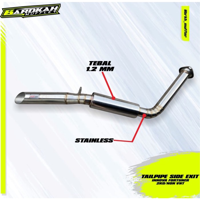 Knalpot Bolton 507 Side Exit Innova Fortuner 2Kd/Non Vnt/2Gd/Vrz/Vnt