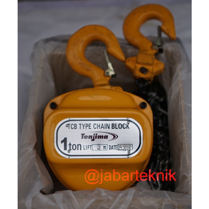 CHAIN BLOCK 1 TON 3 METER TAKEL 1 TON 3 METER - Bev
