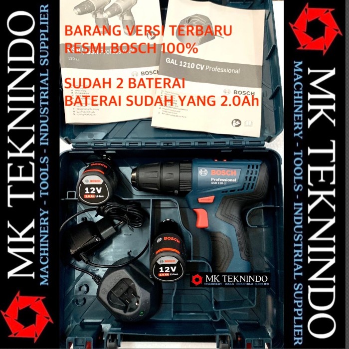 Bosch GSB 120 LI Mesin Bor Tembok Baterai Cordless Impact Drill GSB120