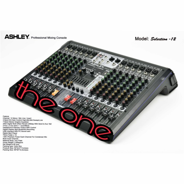 mixer audio ashley selection 12 / selection12