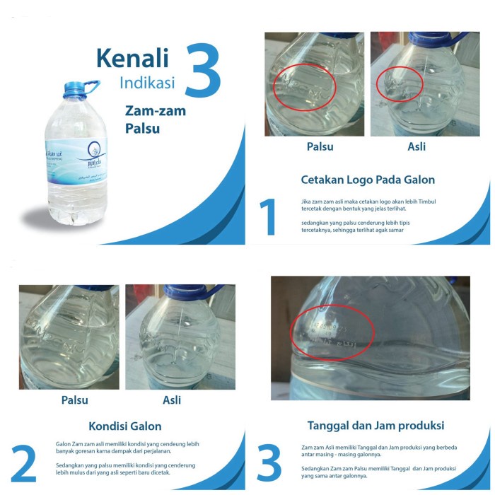 

Air Zamzam Galon 5L Zam Zam 5 Liter Asli Saudi Mekkah Madinah Kemasan