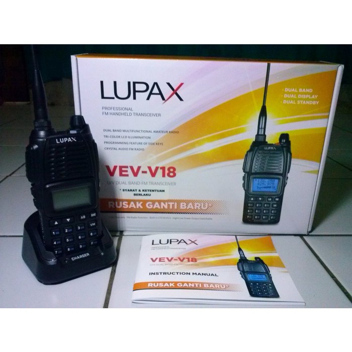 Bisa Gosend Ht Lupax Vev-V18 Dual Band Terbaru