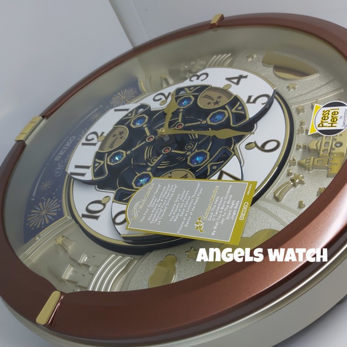 Angel Jam Dinding Melodies Seiko Qxm378 Qxm378B Melodies In Motion