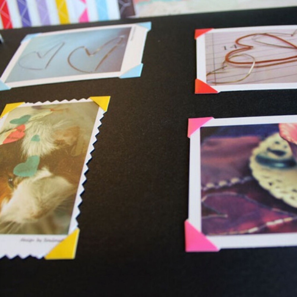 

102 Pcs/Sheet Photo Album Scrapbook Colorful Corner Protectors DIY Sticker Gift Decor Card