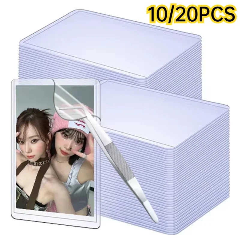 

10/20pcs Transparent Album Card Holder with Protective Film Idol Photo Game Card Holder Korea Kpop