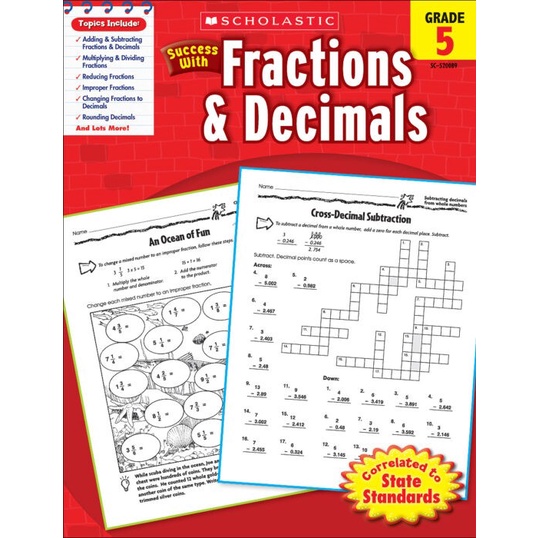 

PROMO! Succes with Fractions & Decimals Grade 5 by Scholastic